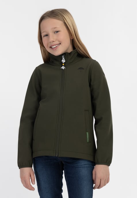 Schmuddelwedda softshell jacket Girls dark olive - Image 3