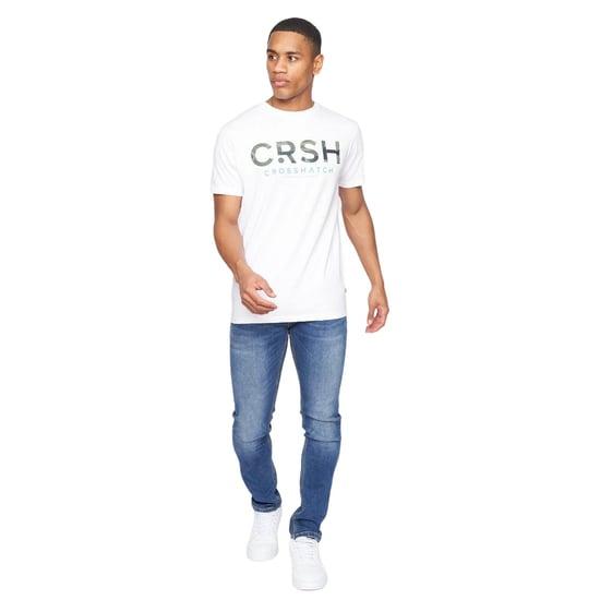 Crosshatch Mens Fratter T-Shirt (White) - Image 3