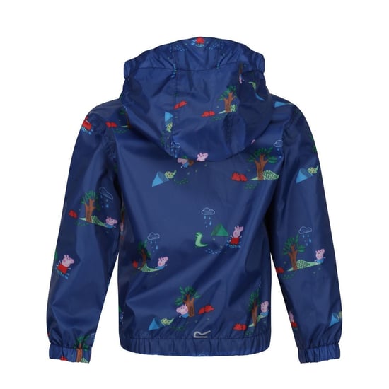 Regatta Childrens/Kids Muddy Puddle Peppa Pig Hooded Waterproof Jacket (Royal Blue) - Image 2
