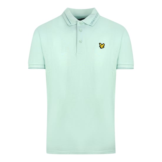 Polo con cuello de la marca en azul ácido de Lyle & Scott - Image 1