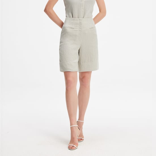 Striped straight shorts - Image 2