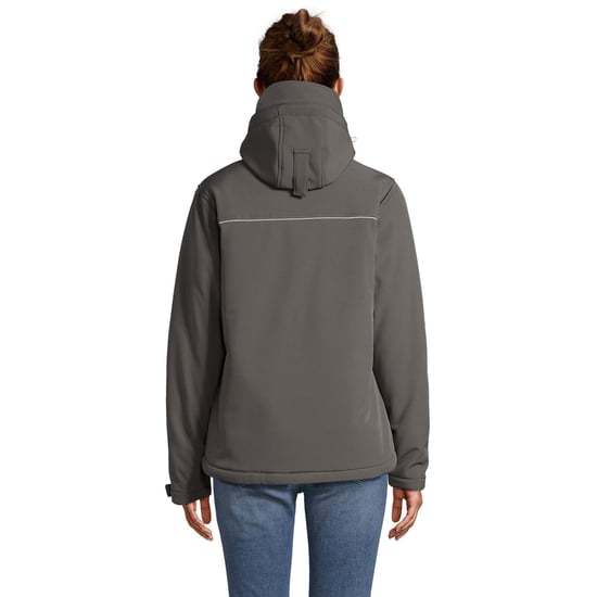 SOLS Womens/Ladies Rock Padded Soft Shell Jacket (Charcoal Grey) - Image 2