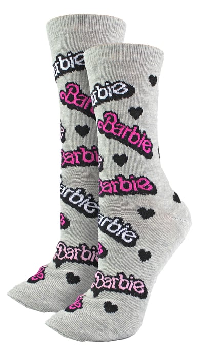 Calcetines Barbie para mujer | Funky Crew Casual Novelty Socks | Regalos de Barbie - Barbie - Image 1