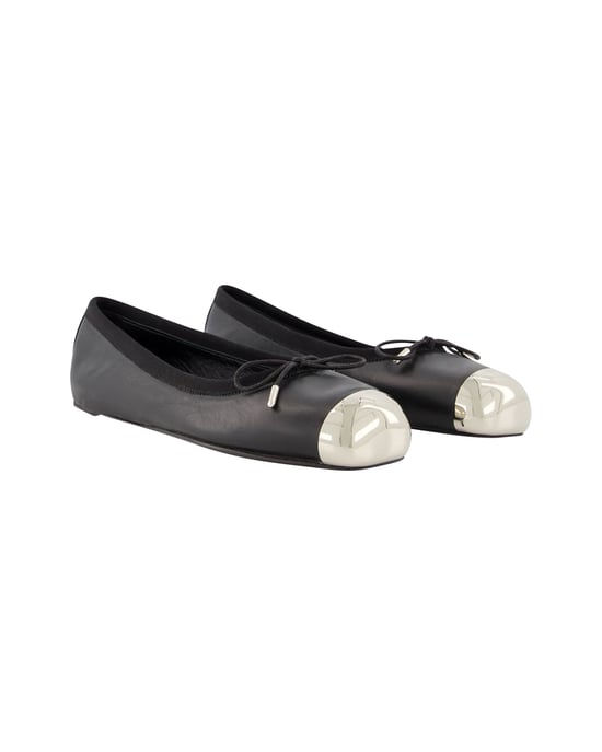 Punk Ballet Flats - Alexander Mcqueen - Leather - Black/Silver - Image 2