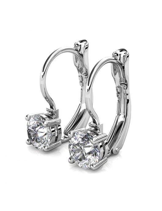 Pendientes Redondos - Plata y Cristal - Image 5