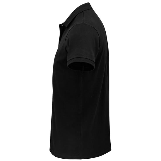 SOLS Mens Planet Pique Organic Polo Shirt (Black) - Image 3