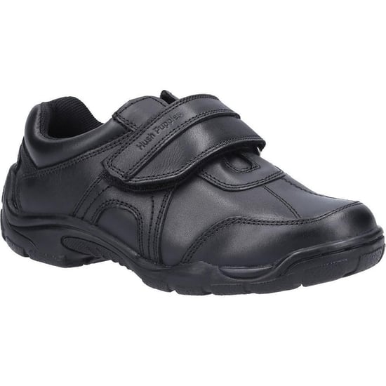Hush Puppies Boys Arlo Senior Leather School Shoes (Black) - Image 1