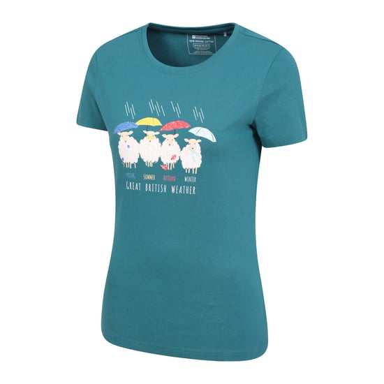 Mountain Warehouse Womens/Ladies Great British Weather T-Shirt (Teal) - Image 2