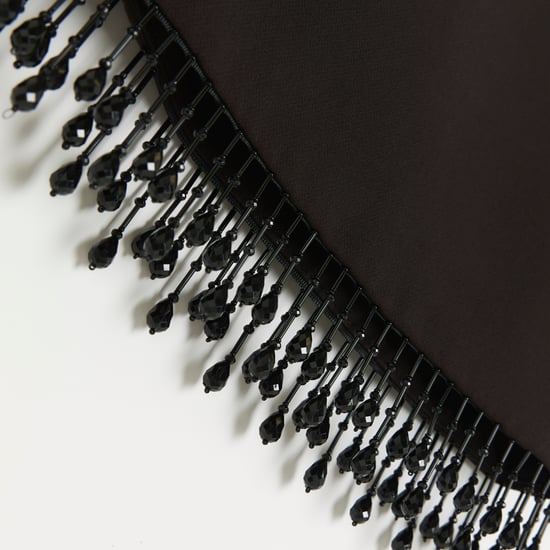 River Island Womens Mini Skirt Black Beaded Fringe