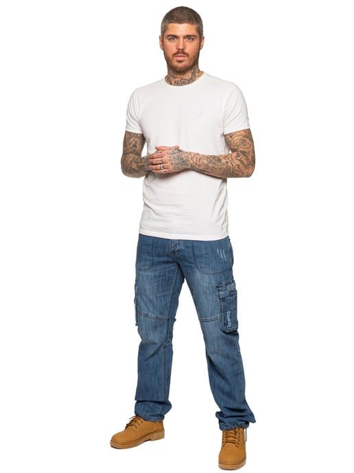 Enzo | Vaqueros de combate para hombre - Azul - Image 6