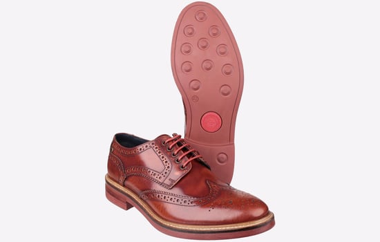 Base London Woburn Hi-Shine Brogue Leather Mens - Image 4