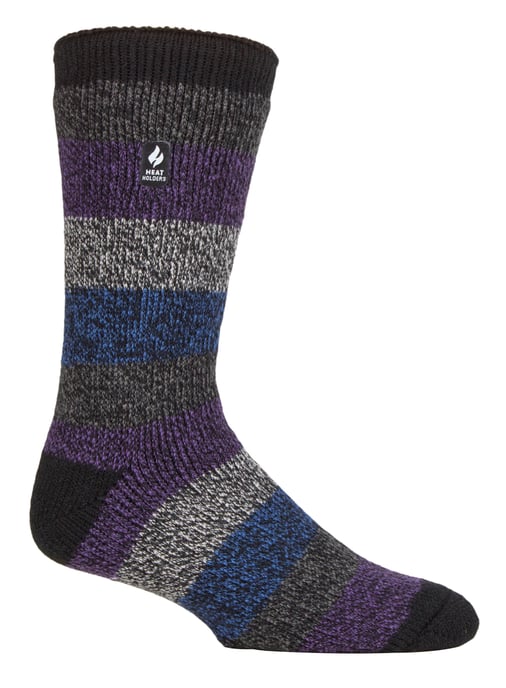 Calentadores - Calcetines Térmicos Extra Gruesos para Hombre para el Invierno | Calcetines Aislantes de Forro Polar Cálido | Regalos para Hombre - Negro / Petróleo Medianoche (Milán) - Image 1