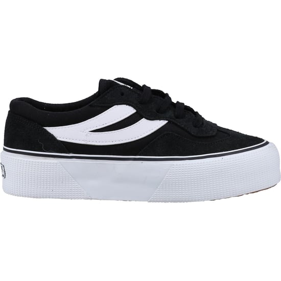Superga 3041 Revolley Colorblock Platform Leather Women's Black/White Trainers - Image 4