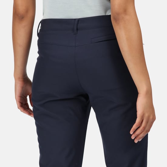 Regatta Great Outdoors Womens/Ladies Geo Softshell II Long Leg Trousers (Navy)