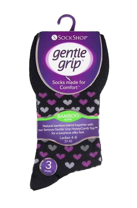 Tienda de Calcetines Gentle Grip - 6 Pares de Calcetines de Bambú No Elásticos para Mujer - SOLRM33 - Image 2