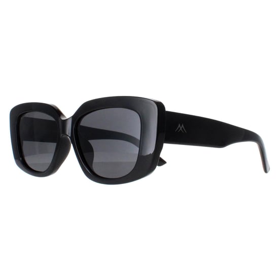 Montana Rectangle Womens Shiny Black Smoke Polarized MP56