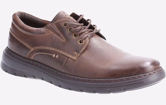 Hush Puppies Triton Leather Shoe Mens Brown - Image 2