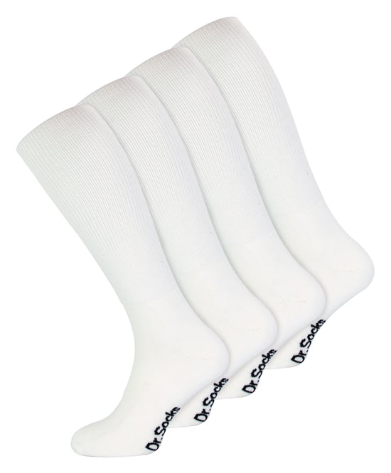Calcetines Diabéticos para Hombre | Dr.Socks | Calcetines de Bambú Extra Anchos y Largos para Piernas Hinchadas - Blanco - Image 1