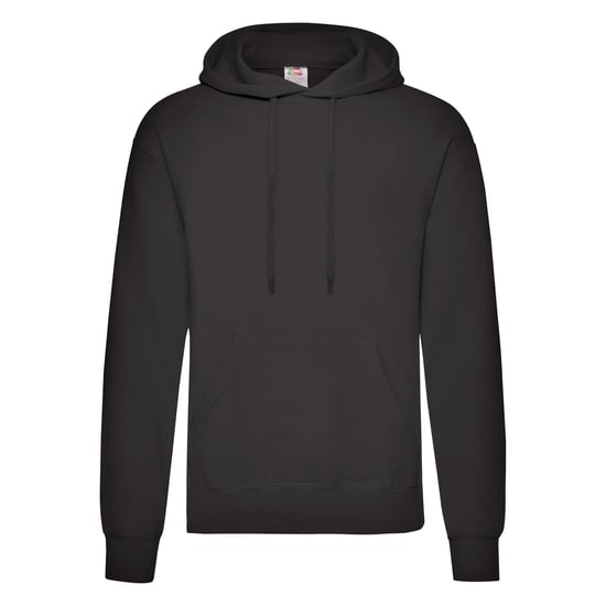 Fruit Of The Loom Mens Hooded Sweatshirt / Hoodie (Black) - Image 1