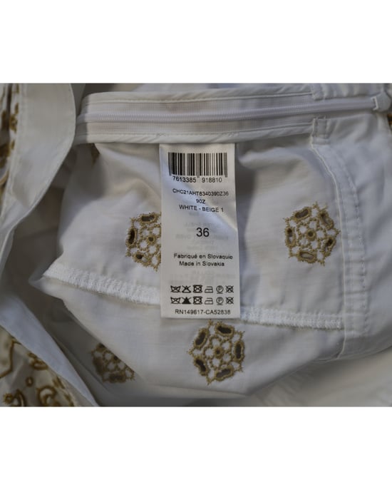 Chloe Broderie Anglaise Crop Top in White Cotton - Image 5