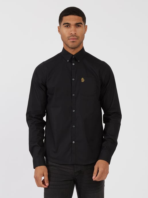 Luke 1977 Telford Tailored Fit Smart Shirt Black