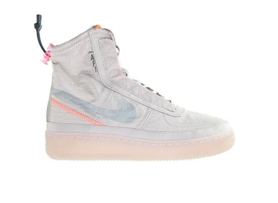 Nike AF1 Shell Lace-Up Grey Synthetic Womens Trainers BQ6096 003
