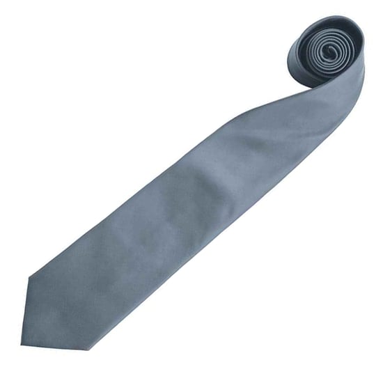 Premier Mens “Colours” Plain Fashion / Business Tie (Grey) - Image 2