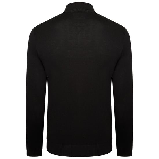 Dare 2B Mens Unite Us Knitted Half Zip Sweatshirt (Black/Amber Glow)
