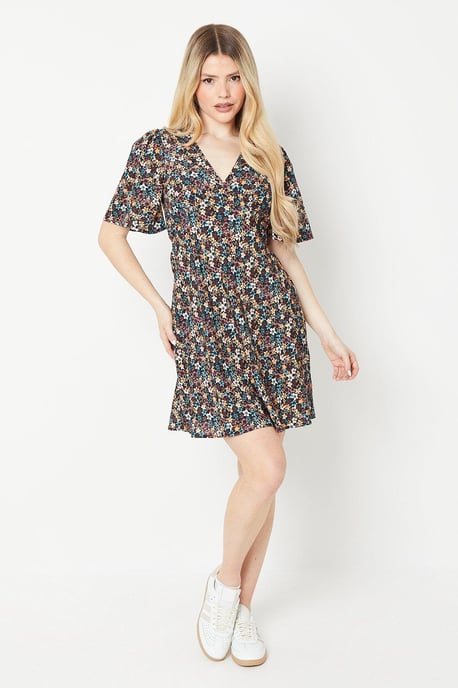 Ditsy Floral Empire Mini Dress