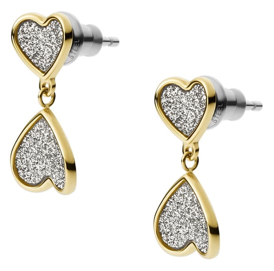 Fossil Jewellery 'Sutton' Women's Stainless Steel Stud Earrings - Gold JF03939710 - Image 2