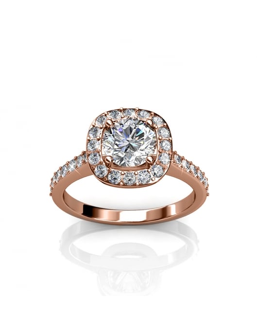 Anillo Cushy - Oro rosa y cristal - Image 3