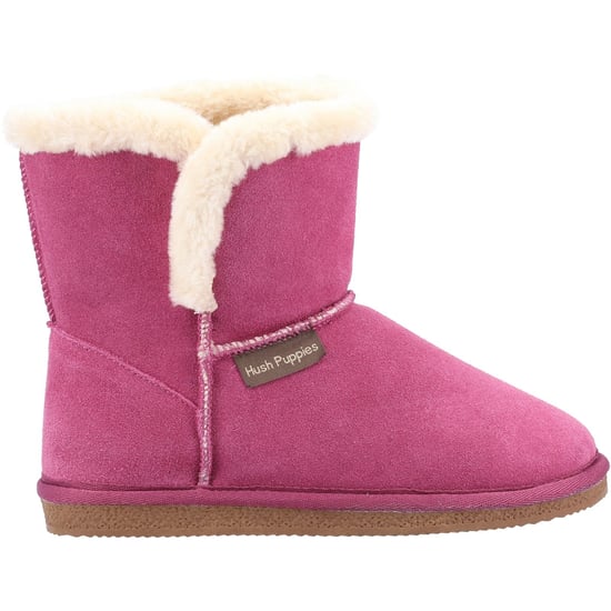 Hush Puppies Womens/Ladies Ashleigh Suede Slipper Boots (Rose) - Image 3