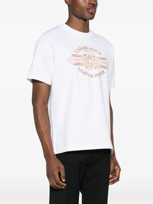 Casablanca La unión hace la fuerza Camiseta estampada en blanco - Image 3