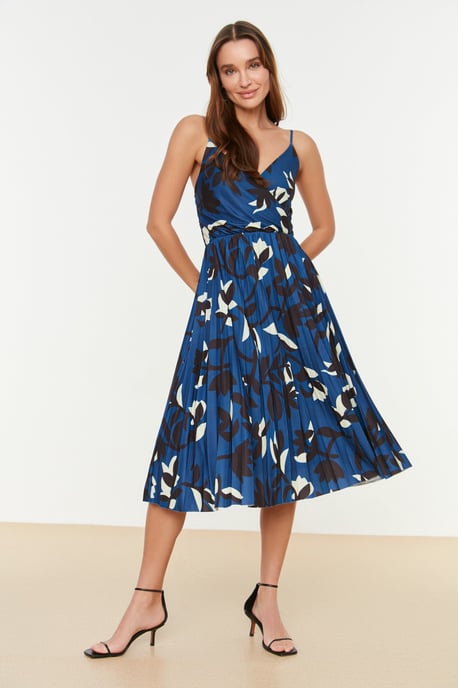 Trendyol Women's Crossover Skater Midi Dress - Image 1