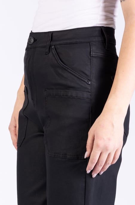 Baggy Ladies Trousers Black Wide Leg