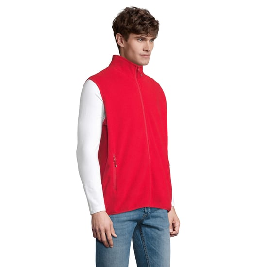 SOLS Unisex Adult Factor Fleece Zipped Body Warmer (Red) - Image 3