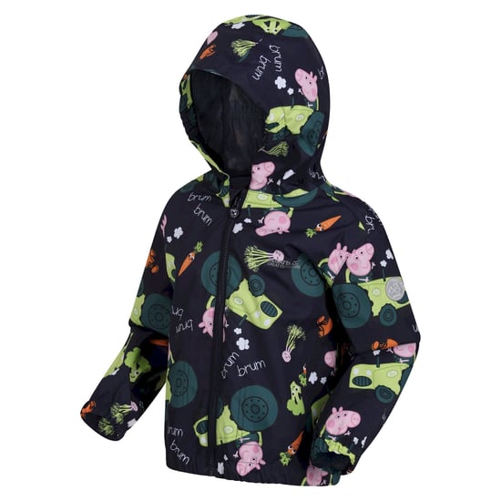 Regatta Childrens/Kids Peppa Pig Tractor Waterproof Jacket (Navy) - Image 4