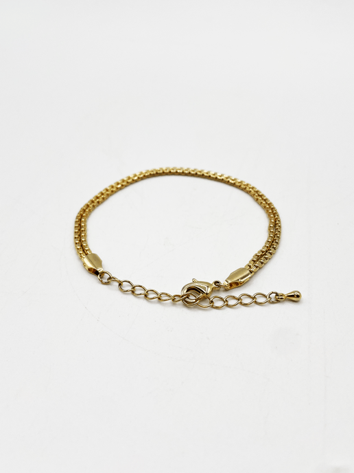 Double Chain Bracelet in Gold