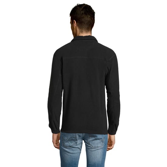 SOLS Unisex Adult Ness Half Zip Fleece Top (Black) - Image 2