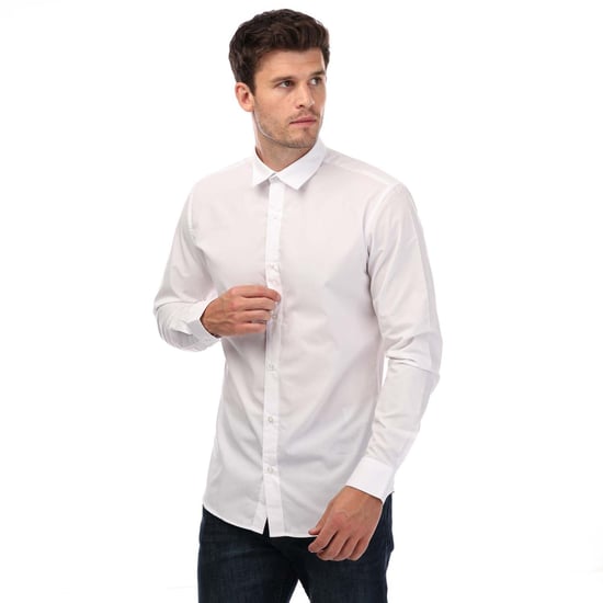 Men's Jack Jones Joe Long Sleeve Shirt in White - Image 1
