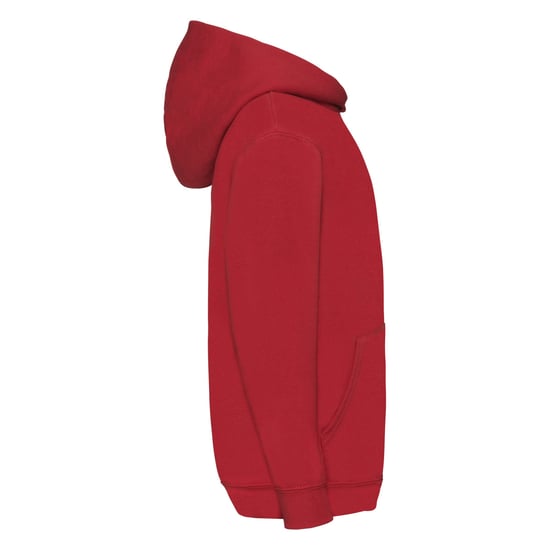 Fruit of the Loom Childrens/Kids Classic Hooded Sweatshirt (Red) - Image 2