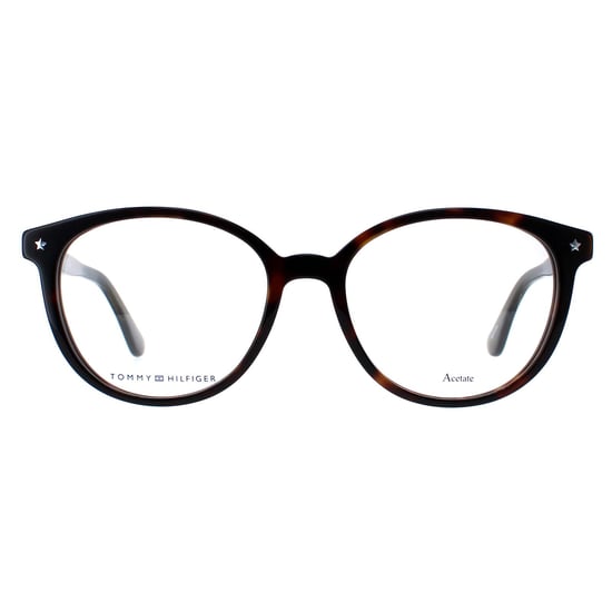 Tommy Hilfiger Round Womens Dark Havana Glasses