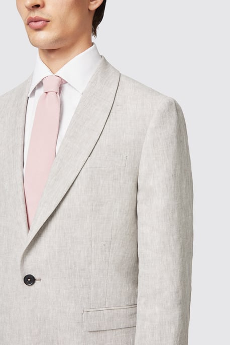 Claremont Slim Fit Stone Linen Jacket