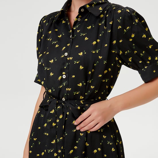 Shirt-dress with puffy sleeves and ladybug print - Image 4