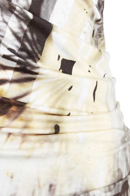 Faux Crossover Print Dress