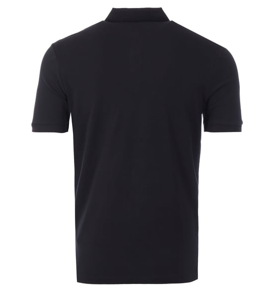 HUGO Logo Patch Sustainable Slim Fit Polo Shirt - Black - Image 2