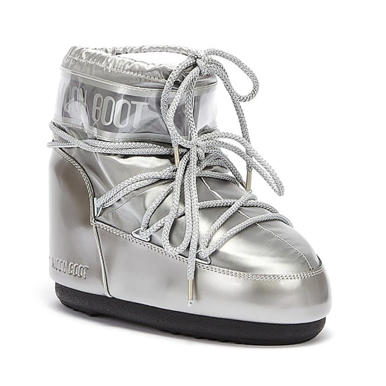 Moon Boot Classic Icon Low Glance Womens Silver Boots - Image 2