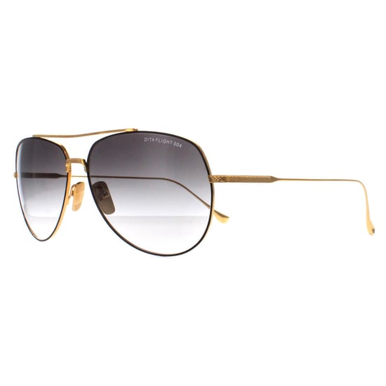 Dita Aviator Unisex Black Yellow Gold Dark Grey to Clear Gradient Flight 004