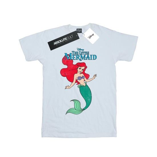 Disney Girls The Little Mermaid Line Ariel Cotton T-Shirt (White) - Image 1