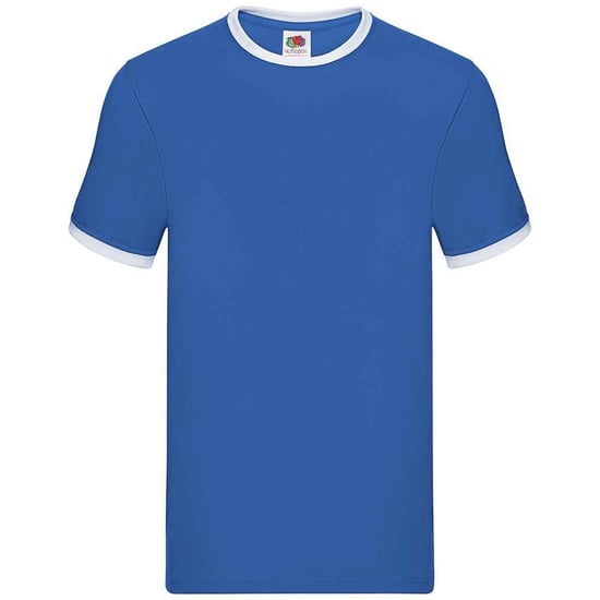 Fruit of the Loom Mens Ringer Contrast T-Shirt (Royal Blue/White) - Image 1